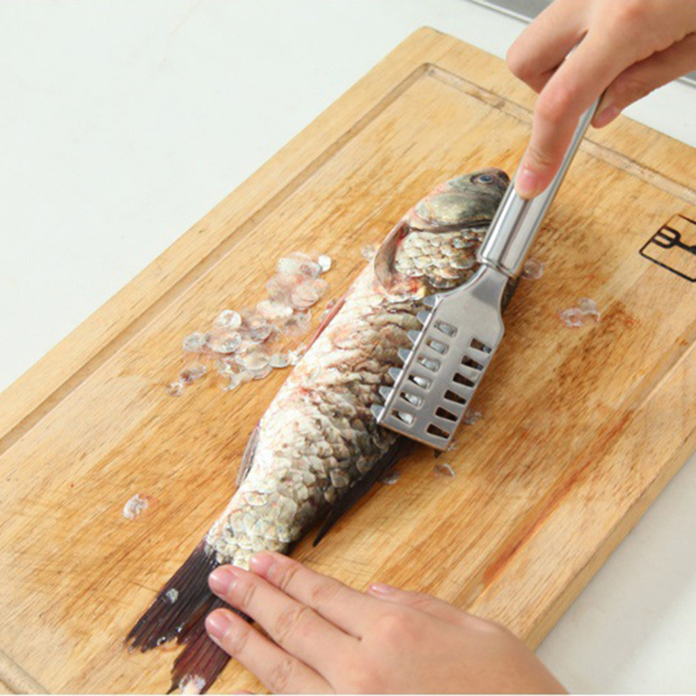 1pc Kitchen Cooking Tools Fish Cleaning Knife Skinner Fish Skin Scraper  Stainless Steel Fish Scales Remover