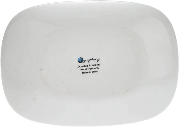 Symphony Ceramic Adorn Tray Porcelain Set Of 2 - White & Gold Alfresco Australia - Image 4