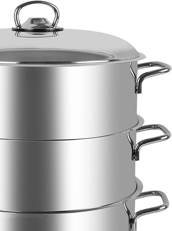 Prestige Steamer Set, 4 Piece 24Cm, Silver, Stainless Steel - Image 2