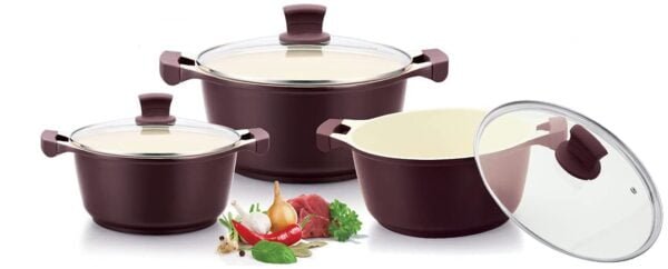 Prestige Cast Aluminum Ceramic 2 x Ultra Tough Non Stick 6PCS SET - Image 2