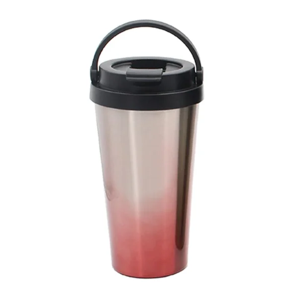 Stainless Steel Vacuum Insulated Flask 500ml with Carrying Handle - Image 2