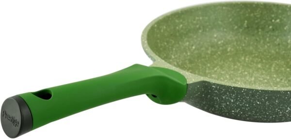 Prestige Essentials Granite Non Stick Fry Pan Cast Aluminium Cookware Induction Base Non Stick Skillet PFOA & Lead Free - Green, 20 - Image 5