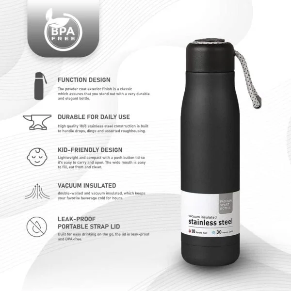 Vacuum Insulated Stainless Steel With Rope Handle 500ml 350ml - Image 4