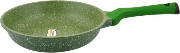 Prestige Essentials Granite Non Stick Fry Pan Cast Aluminium Cookware Induction Base Non Stick Skillet PFOA & Lead Free - Green, 20 - Image 6