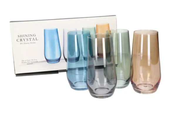 Crystal Stemless Glasses 4 PCS 550ml