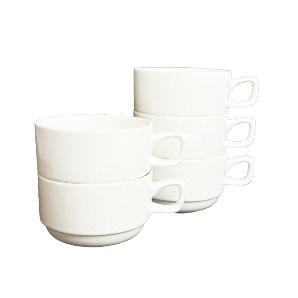 White Cup & Saucer 12pcs 220ml - Image 4