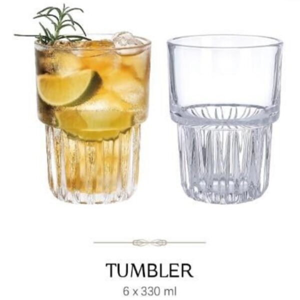Danny Home Glass Tumbler 6Pc Set 330ml - Image 2
