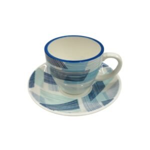 Danny Home Tea set , ceramic, white/blue