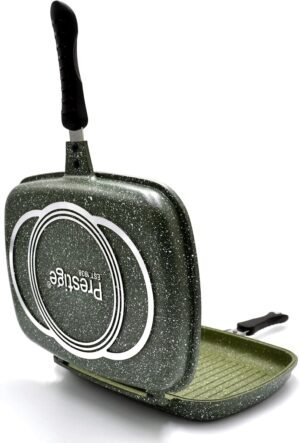 Prestige Double Fry Pan 32cm | Double-Sided Non-Stick Griddle Pan | Foldable Flipping Grill Frying Pan