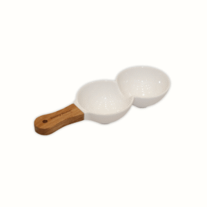Danny Home 2 Grid Dessert Tray with Wooden Handle