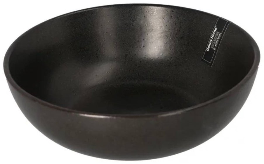 Danny Home Black salad bowl ceramic, 20.5x20.5 cm
