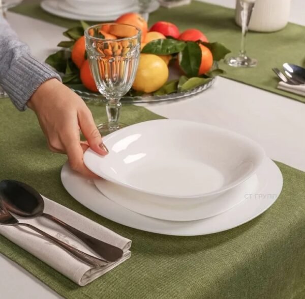 Danny Home White Opal 18Pcs Dinner Set Square - Image 2