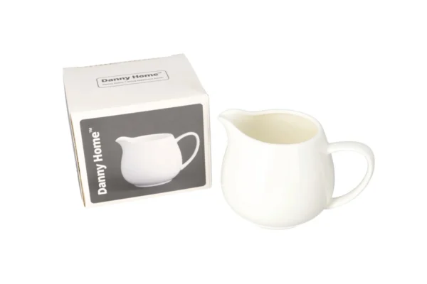 Danny home Ceramic White Milk Jug 330ml