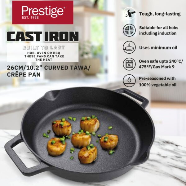 Prestige Cast Iron 24Cm Dual Handle Frypan - Image 3