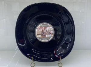 Danny Home 11inch Porcelain Black Dinner Plate (Opal Finish)