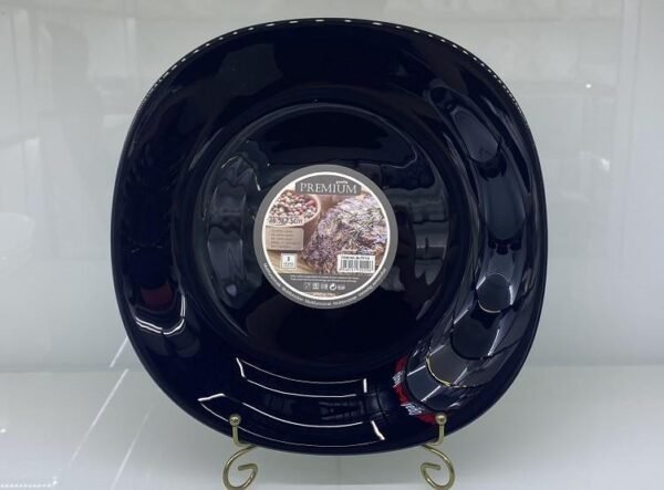 Danny Home 11inch Porcelain Black Dinner Plate (Opal Finish)