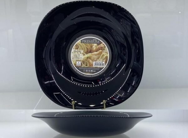 Danny Home 22cm Black Soup Plate (Opal Finish)