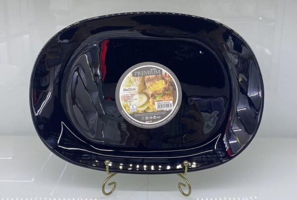 Danny Home Black Opal Glass Platter 30cm