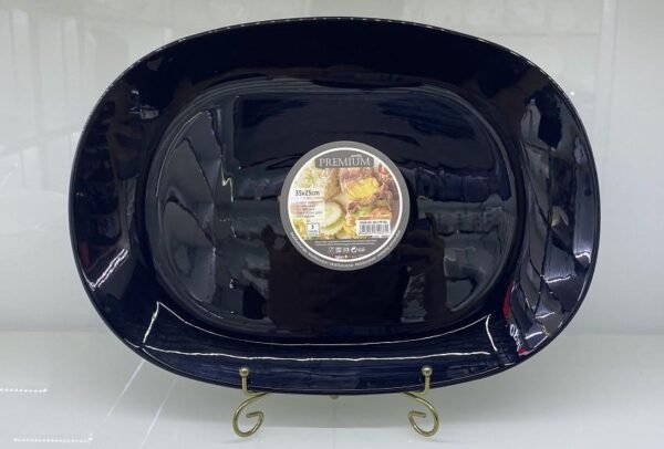 Danny Home Black Opal Glass Platter 30cm - Image 2