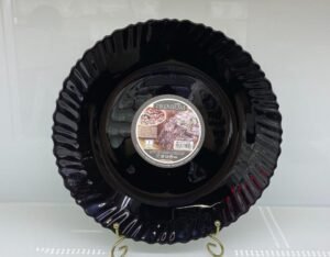 Danny Home 10.5″ Porcelain Black Dinner Plate (Opal Finish)