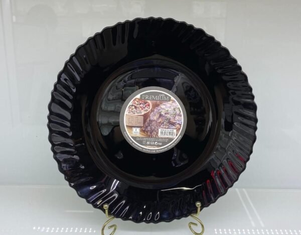 Danny Home 10.5″ Porcelain Black Dinner Plate (Opal Finish)