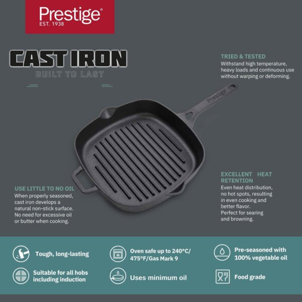 Prestige Cast Iron 25Cm Grill Pan - Image 5