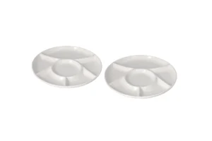 Danny Home Serving Divided Compartment Fondue Plate Set 2pcs 22.7cm