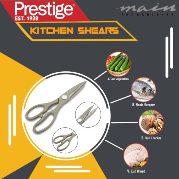 Prestige Stainless Steel Scissors, Gray - Image 2