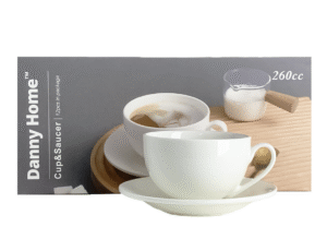 Danny Home Tea Cups and Saucers Set (6 pcs., 260 ml)