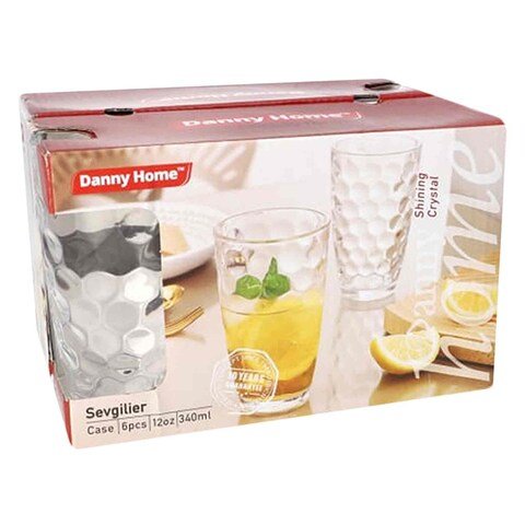 Danny Home Sevgilier Shining Crystal Glasses 6Pcs 340ml - Image 2