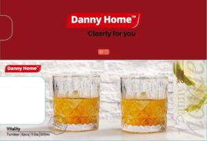 Danny Home Vitality Tumbler Cocktail Glasses 6pcs 320ml