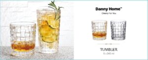 Danny Home Glass Tumbler 6Pc Set 345ml and 400ml