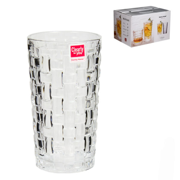 Danny Home Glass Tumbler 6Pc Set 345ml and 400ml - Image 3