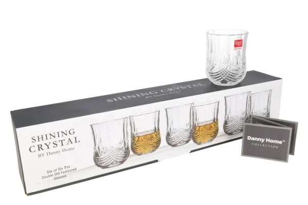 Danny Home Shining Crystal Glasses Set 6pcs 210ml - Image 2