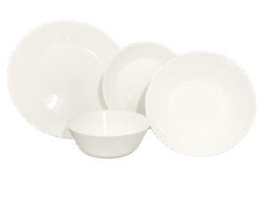 Danny Home 24Pcs Opalware White Dinner Set