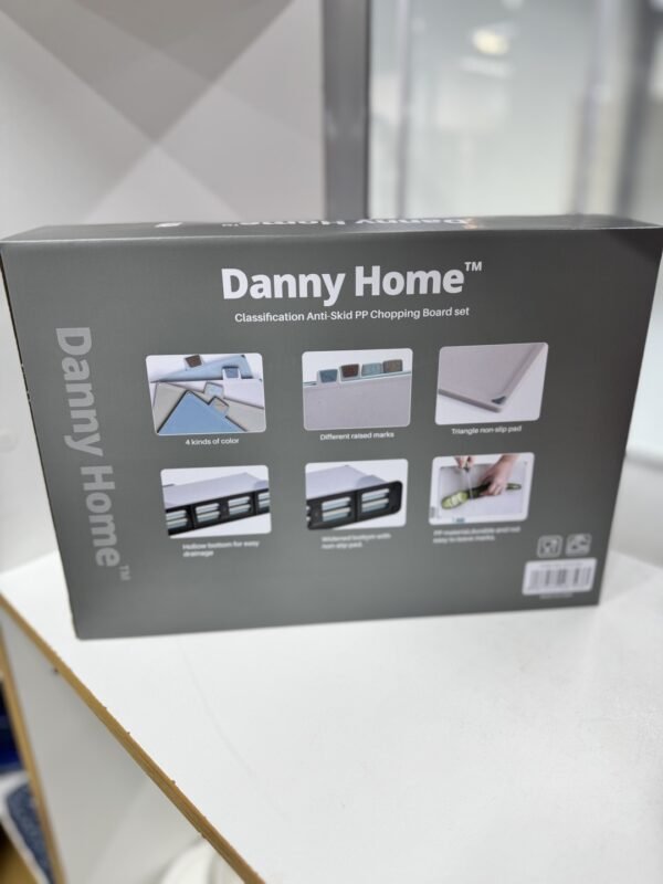 Danny Home Chopping Board Set 4 Pcs Anti Skid - Image 2