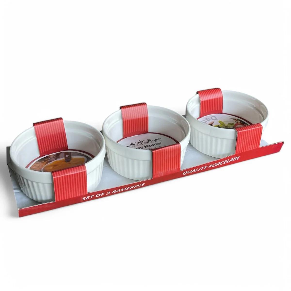 Danny Home Ramekins Ceramic – Set of 3, 10cm x 5cm - Image 2