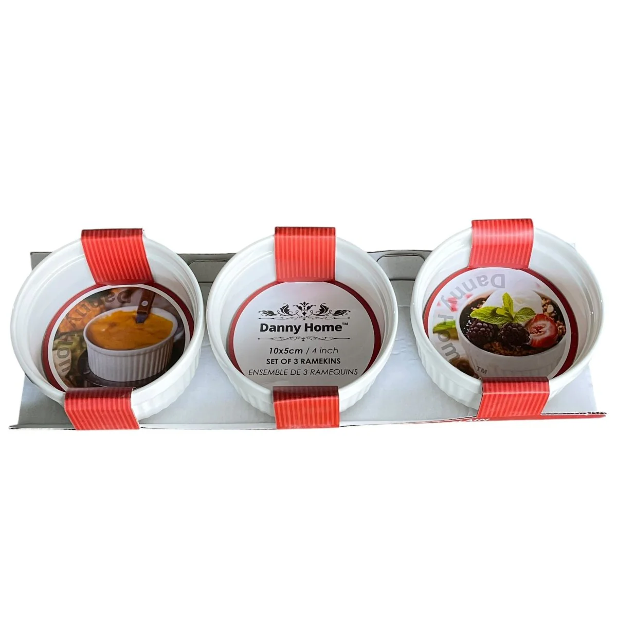 Danny Home Ramekins Ceramic – Set of 3, 10cm x 5cm - Image 4