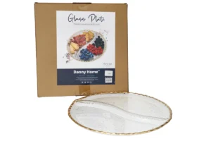 Danny Home 2 Grid Glass Serving Platter 32.4cm