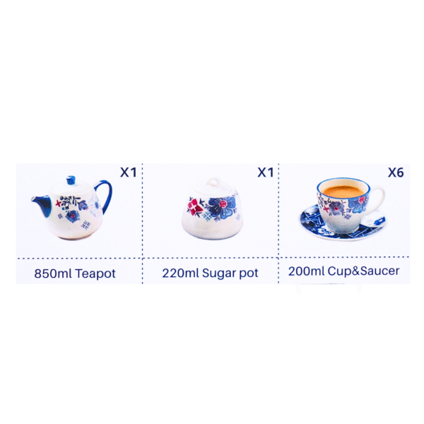 Danny Home Porcelain Tea Set 16pcs - Image 3