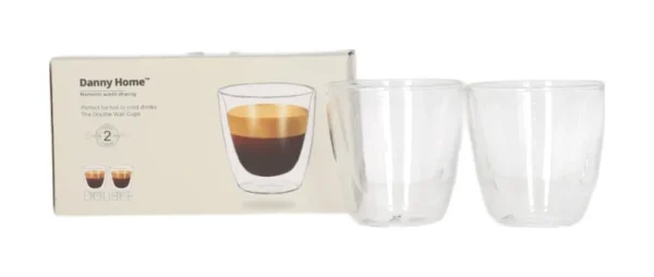 Danny Home Double Walled Espresso Glasses 80ml