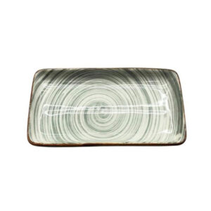 Danny Home Ceramic Spiral Rectangular Plate