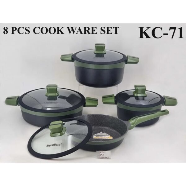 Alpenberg Granite Non Stick 8Pcs Cookware Set - Induction