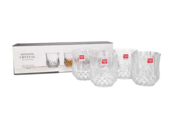 Danny Home Shining Crystal Short Glasses 4pcs 300ml