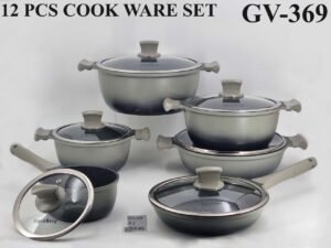 Alpenberg Granite Non Stick 12Pcs Cookware Set - Induction