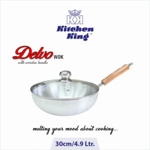 Kitchen King Delvo Wok (Glass Lid) Sizes Available