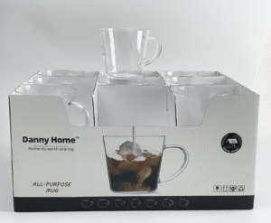 Danny Home Glass Mug with Handle 300ml