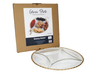 Danny Home 5 Grid Glass Serving Platter 33cm