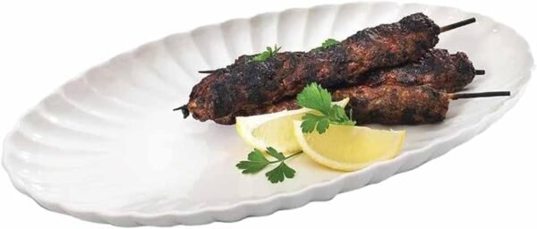 Symphony Alfresco Australia Groove Oval Serving Tray, White, 32 x 18cm