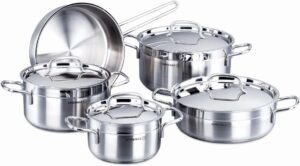 Korkmaz Alfa 9 Piece Cookware Set Stainless Steel